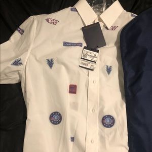 New LV button down short sleeve shirt